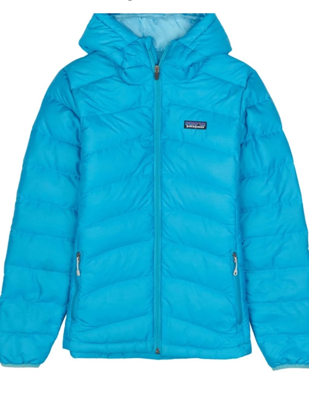 Patagonia Women’s Hi-Loft Down Sweater Hoody in Curacao Sz S